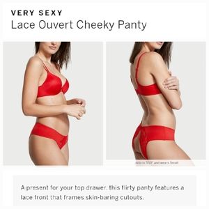 Victoria's secret very sexy lace ouvert crotchless cheeky panty